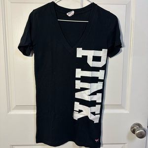 PINK V-neck tee shirt size small